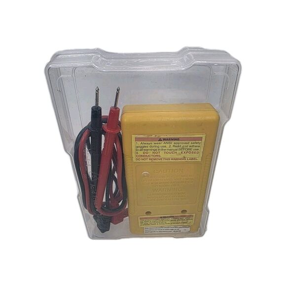 Cen-Tech 7 Function Pocket Digital MultiMeter/ MultiTester Yellow With Case - Picture 4 of 5